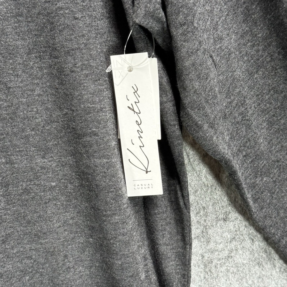Kinetix‎ Casual Luxury Mens 2X Black Heather Long Sleeve Henley Shirt NWT - Picture 4 of 9